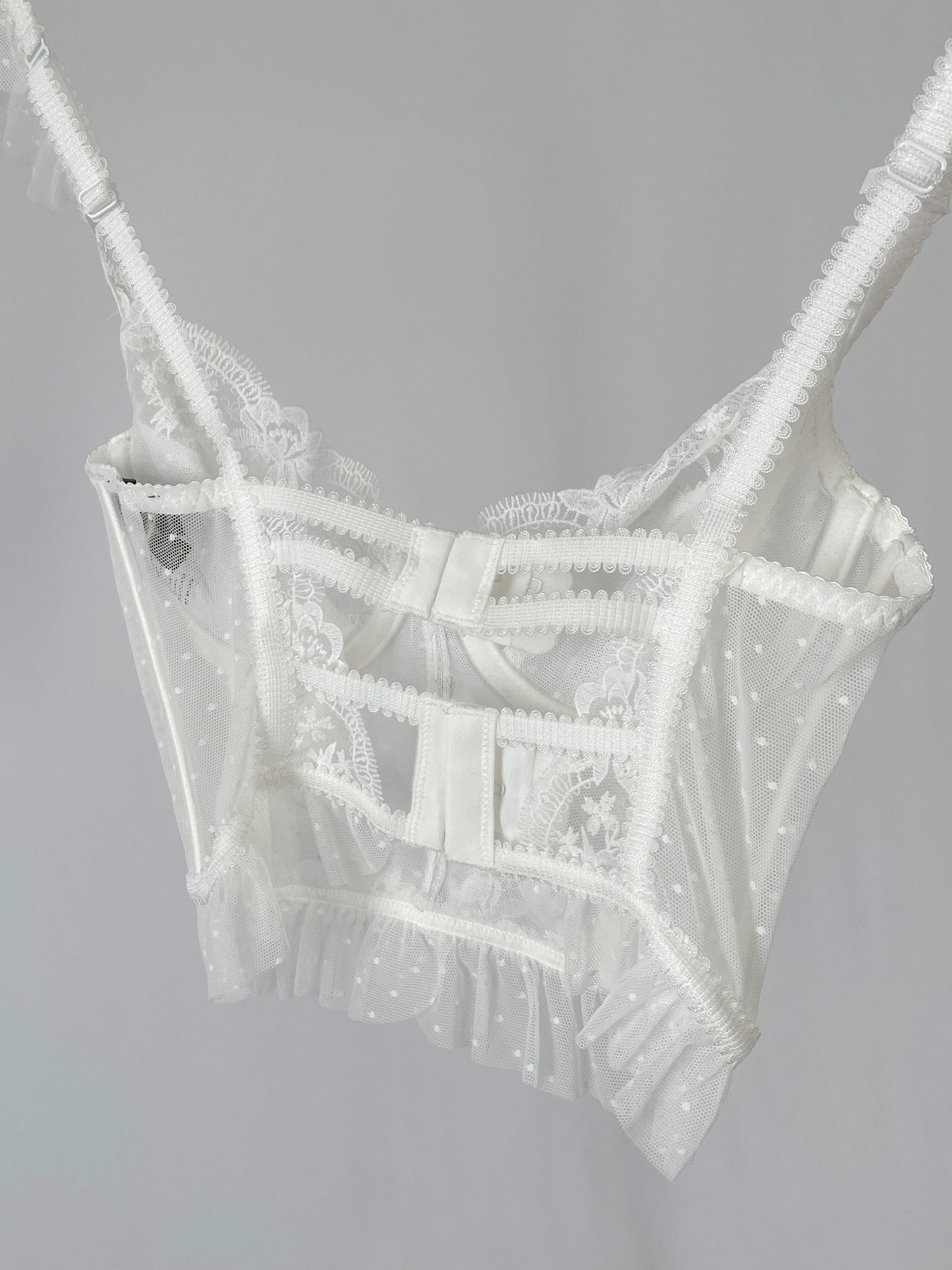 Lace Language Top - White