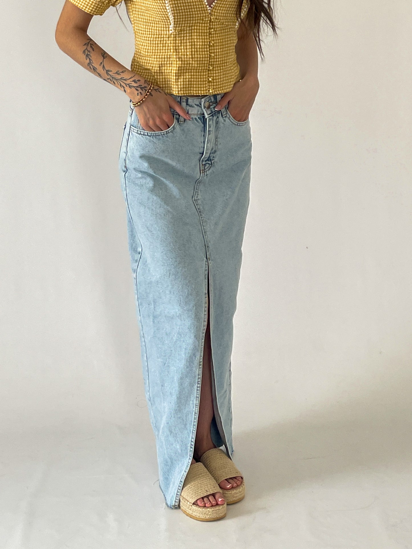 On Track Denim Skirt