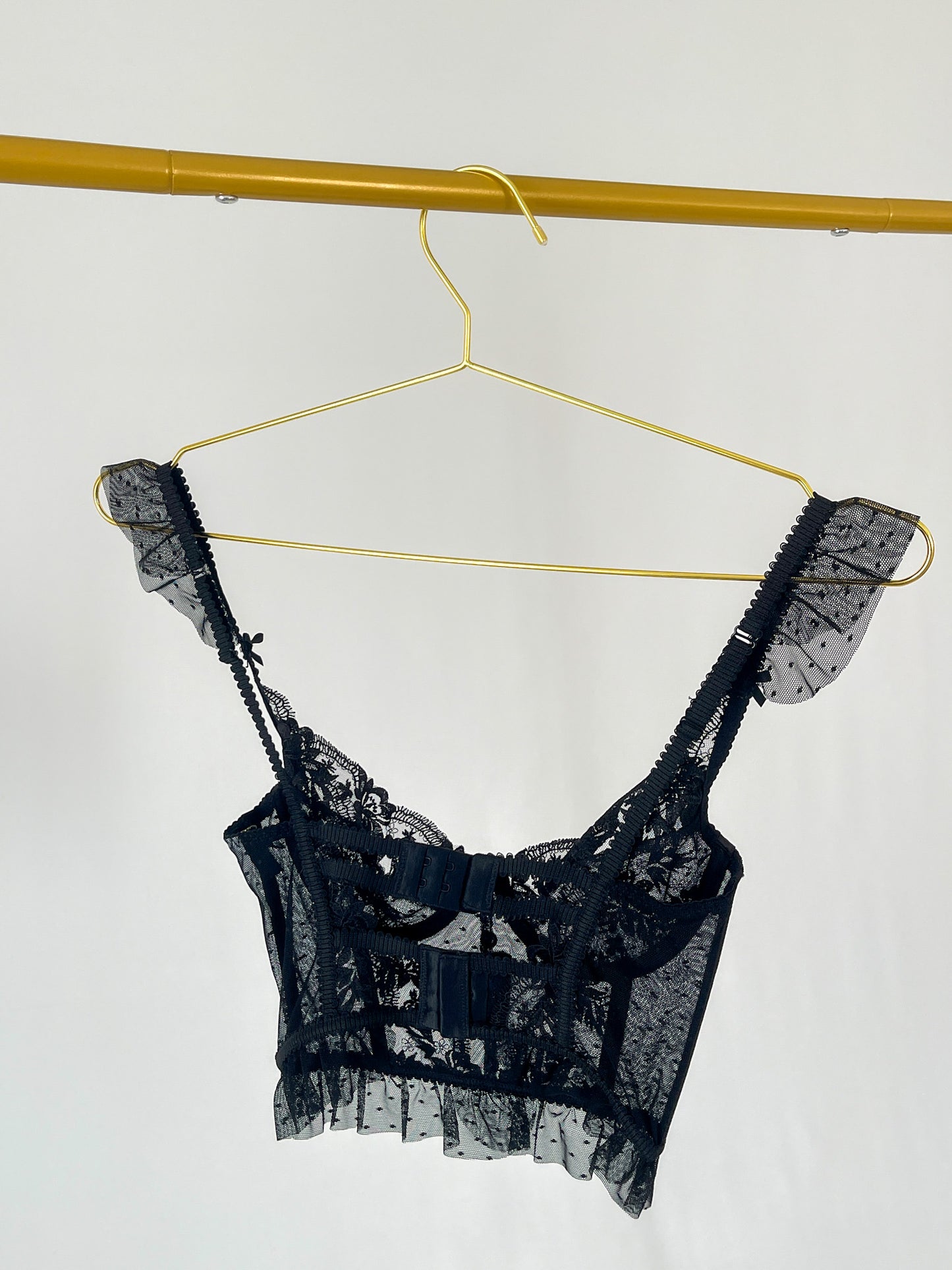 Lace Language Top - Black